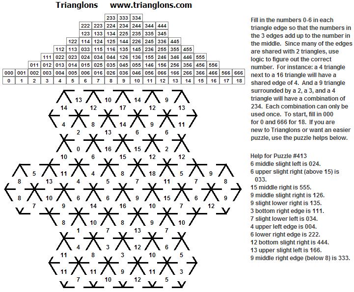 Trianglons Printable Puzzles